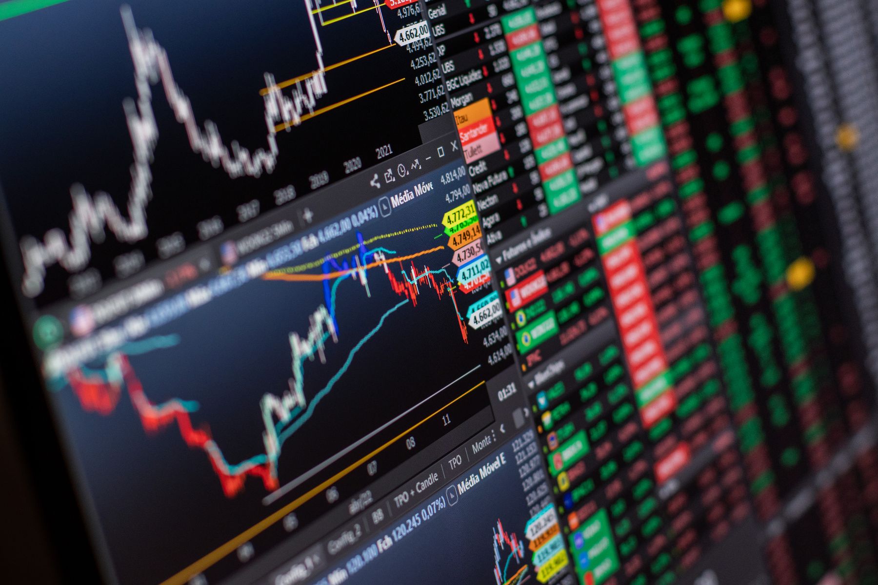 live crypto and market data on professional trading screens
